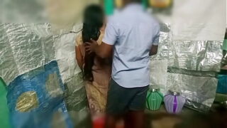 Indian Telugu Couple Standing Style Sex In Bathroom